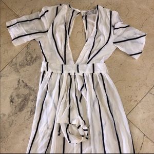 Striped romper dress